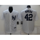 Men's New York Yankees #42 Mariano Rivera White Stitched MLB Cool Base Nike Jersey