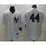 Men's New York Yankees #44 Reggie Jackson White No Name Stitched MLB Nike Cool Base Jersey