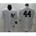 Men's New York Yankees #44 Reggie Jackson White No Name Stitched MLB Nike Cool Base Jersey