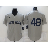 Men's New York Yankees #48 Anthony Rizzo 2021 Grey Field of Dreams Cool Base Stitched Baseball Jersey
