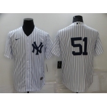 Men's New York Yankees #51 Bernie Williams White Cool Base Stitched Baseball Jersey