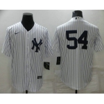 Men's New York Yankees #54 Aroldis Chapman White No Name Stitched MLB Nike Cool Base Jersey