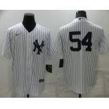Men's New York Yankees #54 Aroldis Chapman White No Name Stitched MLB Nike Cool Base Jersey