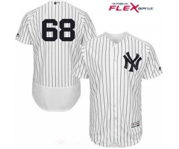 Men's New York Yankees #68 Dellin Betances White Home Stitched MLB Majestic Flex Base Jersey