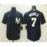 Men's New York Yankees #7 Mickey Mantle Navy Blue Stitched MLB Nike Cool Base Jersey