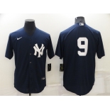 Men's New York Yankees #9 Roger Maris No Name Black Stitched Nike Cool Base Throwback Jersey