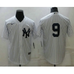 Men's New York Yankees #9 Roger Maris White No Name Stitched MLB Nike Cool Base Throwback Jersey