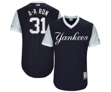 Men's New York Yankees Aaron Hicks A-A Ron Majestic Navy 2017 Players Weekend Authentic Jersey