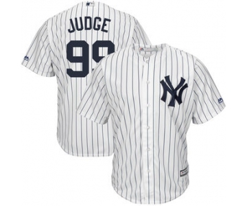 Men's New York Yankees Aaron Judge Majestic Home White Home Official Cool Base Player Jersey