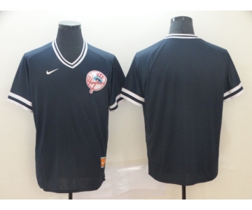 Men's New York Yankees Blank Black Throwback Jersey