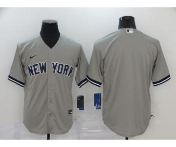 Men's New York Yankees Blank Gray Stitched MLB Cool Base Nike Jersey