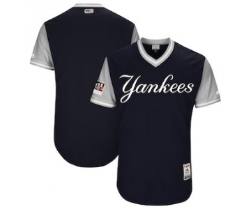 Men's New York Yankees Blank Majestic Navy 2018 Players' Weekend Authentic Team Jersey