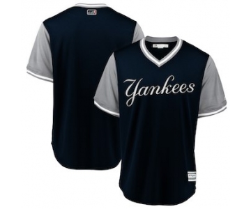 Men's New York Yankees Blank Majestic Navy 2018 Players' Weekend Team Jersey