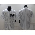 Men's New York Yankees Blank White Throwback Stitched MLB Cool Base Nike Jersey