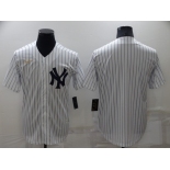 Men's New York Yankees Blank White Throwback Stitched MLB Cool Base Nike Jersey