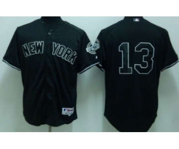 New York Yankees #13 Alex Rodriguez Black Jersey