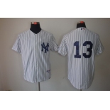 New York Yankees #13 Alex Rodriguez White Jersey