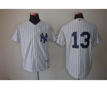 New York Yankees #13 Alex Rodriguez White Jersey