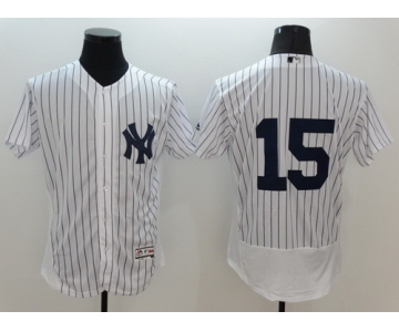 New York Yankees #15 Thurman Munson Retired White 2016 Flexbase Majestic Baseball Jersey