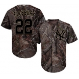 New York Yankees #22 Jacoby Ellsbury Camo Realtree Collection Cool Base Stitched MLB Jersey