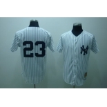 New York Yankees #23 Don Mattingly 1995 White Throwback Jersey