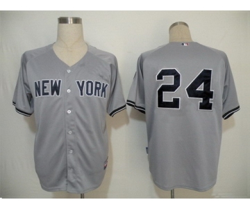 New York Yankees #24 Chris Young Gray Jersey