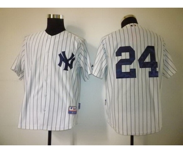 New York Yankees #24 Chris Young White Jersey