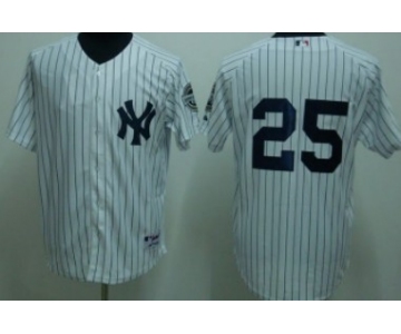 New York Yankees #25 Mark Teixeira White Jersey