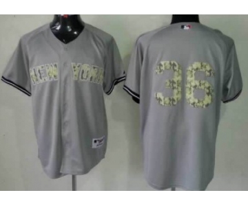 New York Yankees #36 Carlos Beltran Gray With Camo Jersey