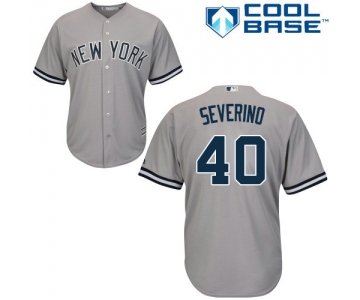 New York Yankees 40 Luis Severino Grey New Cool Base Stitched Baseball Jersey