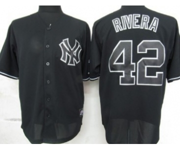 New York Yankees #42 Mariano Rivera Black Fashion Jersey
