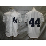 New York Yankees #44 Reggie Jackson 1977 White Throwback Jersey