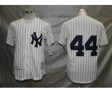 New York Yankees #44 Reggie Jackson 1977 White Throwback Jersey