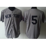 New York Yankees #5 Joe DiMaggio 1939 Gray Wool Throwback Jersey
