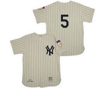New York Yankees #5 Joe DiMaggio white Mitchelland Ness jerseys