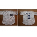 New York Yankees #9 Graig Nettles White Button Baseball Jersey
