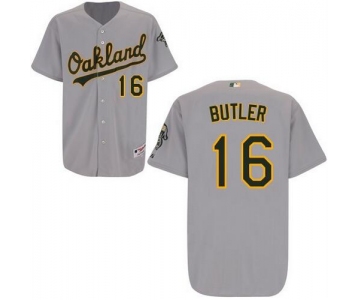 Men's Oakland Athletics #16 Billy Butler Gray Rod Cool Base Baseball Jersey