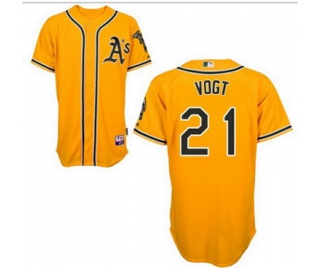 Men's Oakland Athletics #21 Stephen Yellow Jersey