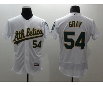 Men's Oakland Athletics #54 Sonny Gray White Flex Base 2016 MLB Player Baseball Jersey