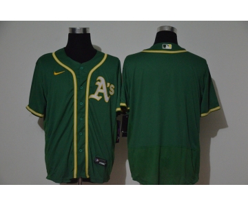 Men's Oakland Athletics Blank Green Stitched MLB Cool Base Nike Jersey