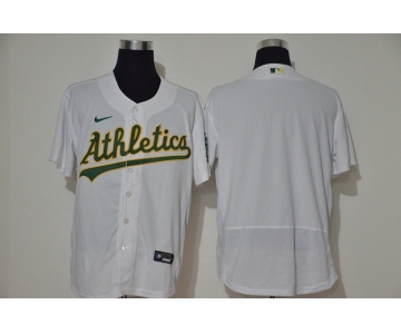 Men's Oakland Athletics Blank White Stitched Stitched MLB Flex Base Nike Jersey