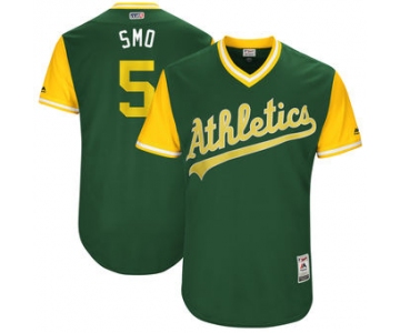 Men's Oakland Athletics Jake Smolinski Smo Majestic Green 2017 Players Weekend Authentic Jersey