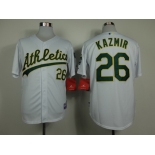 Oakland Athletics #26 Scott Kazmir White Jersey