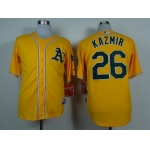 Oakland Athletics #26 Scott Kazmir Yellow Jersey