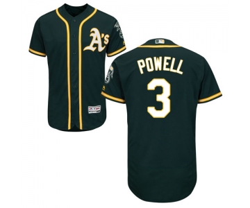 Oakland Athletics #3 Boog Powell Green Flexbase Authentic Collection Stitched Baseball Jersey
