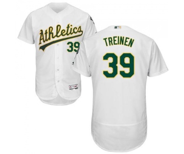 Oakland Athletics #39 Blake Treinen White Flexbase Authentic Collection Stitched Baseball Jersey