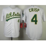 Oakland Athletics #4 Coco Crisp White Jersey