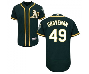 Oakland Athletics 49 Kendall Graveman Green Flexbase Authentic Collection Stitched Baseball Jersey