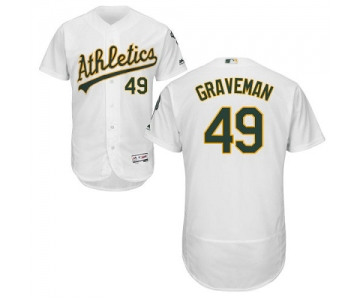 Oakland Athletics 49 Kendall Graveman White Flexbase Authentic Collection Stitched Baseball Jersey