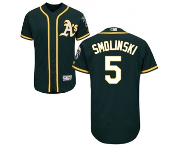 Oakland Athletics #5 Jake Smolinski Green Flexbase Authentic Collection Stitched Baseball Jersey